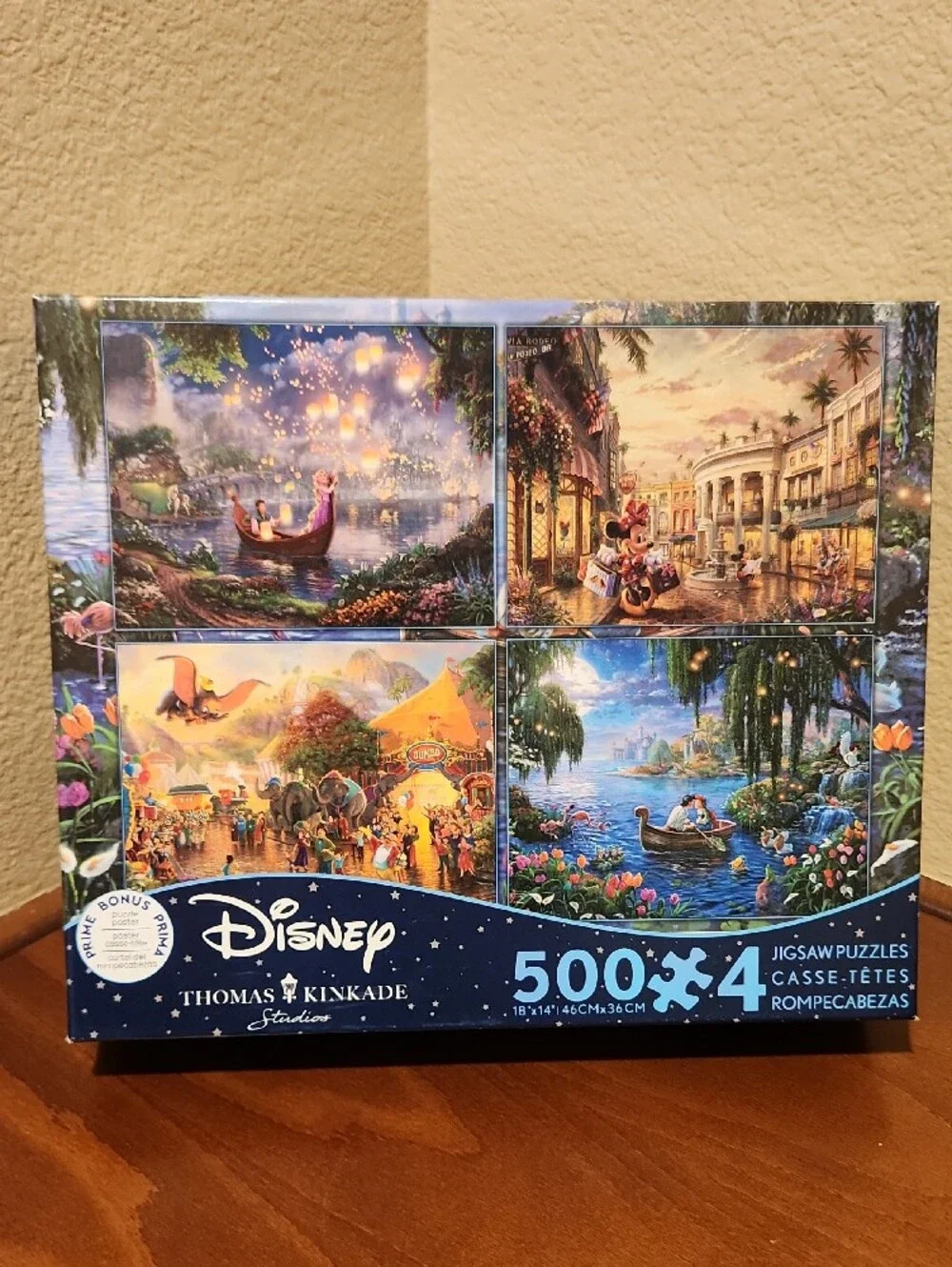 Disney Thomas Kincaid 4 in 1 Jigsaw Puzzles - 500 pcs